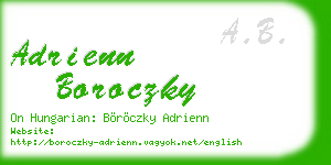 adrienn boroczky business card