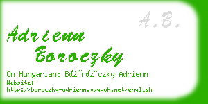 adrienn boroczky business card